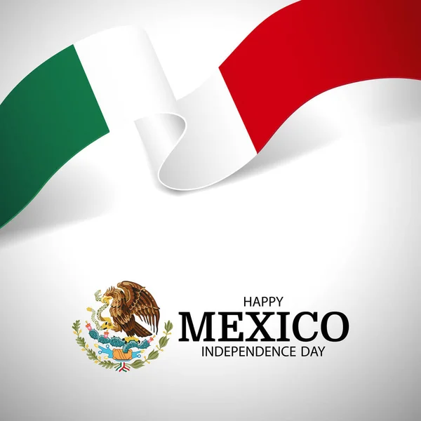 Vector Illustration Mexico Independence Day Ribbon — Vetor de Stock