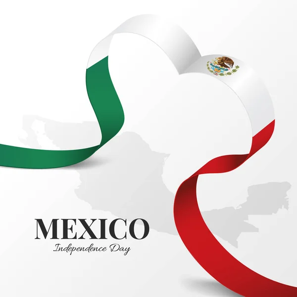 Vector Illustration Mexico Independence Day Ribbon — Vector de stock