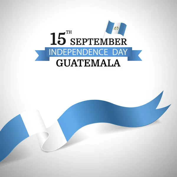 Vector Illustration Guatemala Independence Day Ribbon — Archivo Imágenes Vectoriales