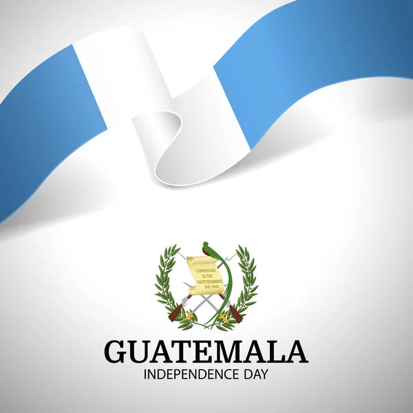 Vector Illustration of Guatemala Independence Day. Ribbon