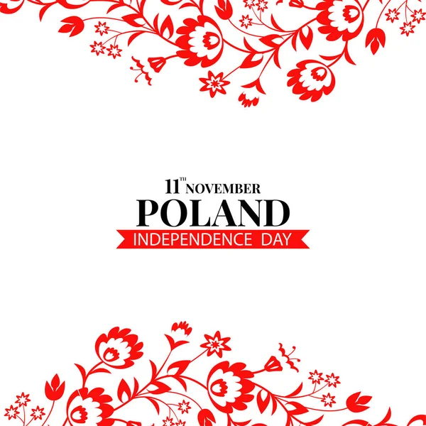 Wektor Ilustracja Dnia Niepodległości Polski Wzór Krajowy — Wektor stockowy