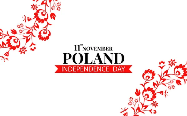 Wektor Ilustracja Dnia Niepodległości Polski Wzór Krajowy — Wektor stockowy