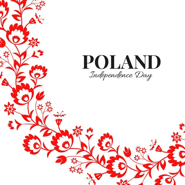 Vektorová Ilustrace Polského Dne Nezávislosti Národní Vzor — Stockový vektor