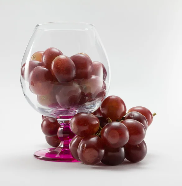 葡萄和酒杯 — 图库照片