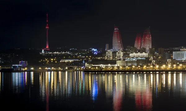 Éjszakai Baku — Stock Fotó