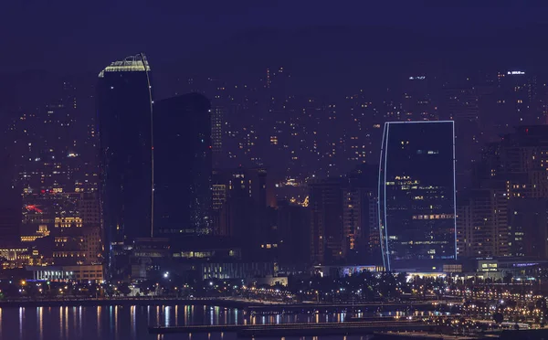Панорама Баку Закате — стоковое фото