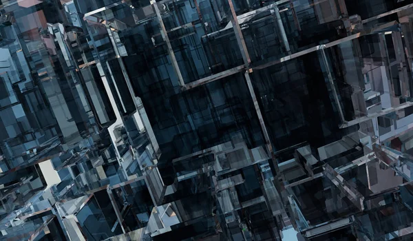 Abstrakter Hintergrund Von Glaswürfeln Darstellung — Stockfoto
