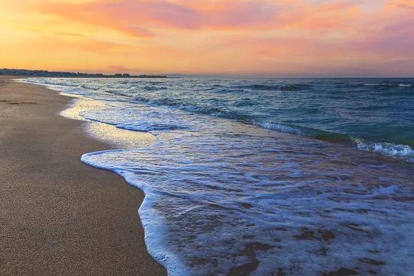 Coast Caspian Sea Sunset — Stockfoto
