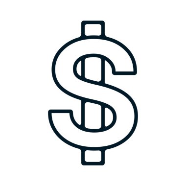 Dolar işareti simgesi. Vektör nesnesi
