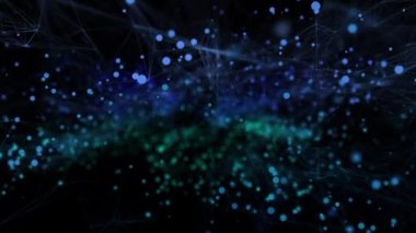 4k canlandırılmış soyut arkaplan sinirsel ağı simüle ediyor