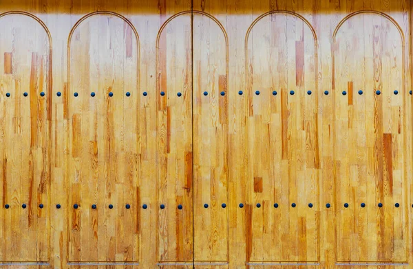 Wooden Planks Gate Texture Iron Rivets — ストック写真