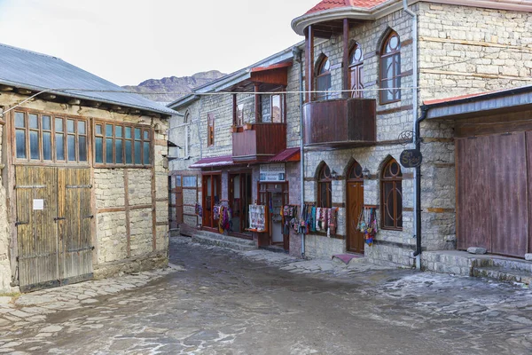 Lagich Azerbaijan Desember 2021 Streets Old Village Mountains — Foto Stock