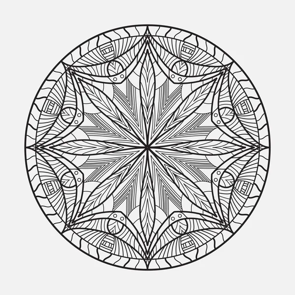 Mandalas Para Libro Adornos Decorativos Redondos — Vector de stock