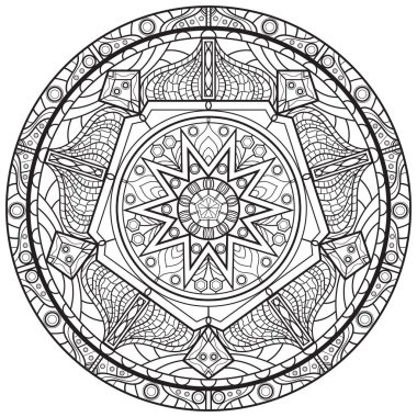 Kitap için Mandalas. Dekoratif yuvarlak süsler