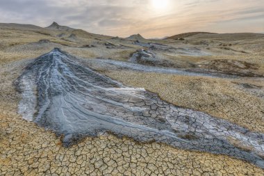 Gobustan dağlarında çamur volkanları