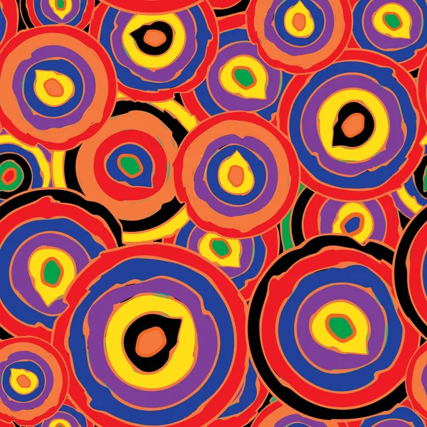 Abstract Repeating Pattern Colorful Circles — Vector de stock