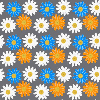 Papatyaların kusursuz tekrarlayan arkaplanı