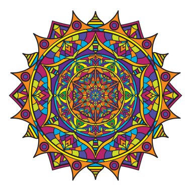 Kitap için Mandalas. Dekoratif yuvarlak süsler