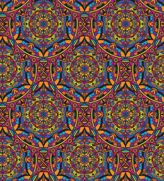 Seamless repeating oriental pattern. Mandala illustration.	