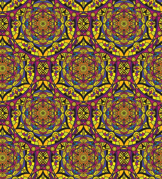 Seamless repeating oriental pattern. Mandala illustration.	