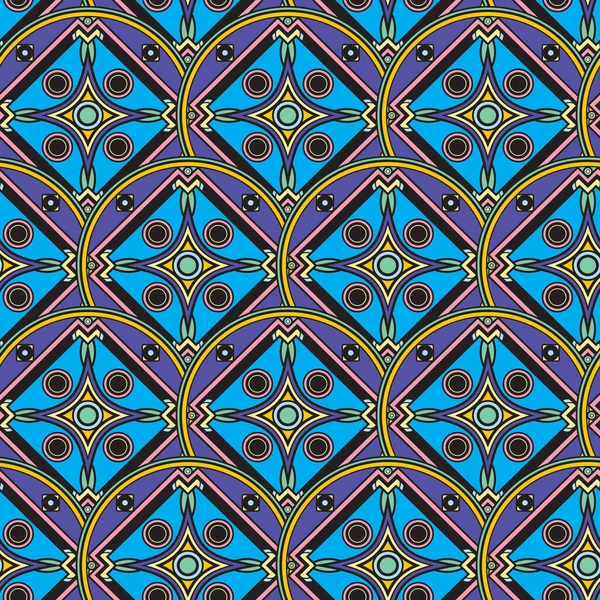 Patrón Oriental Repetitivo Sin Costuras Ilustración Mandala — Vector de stock