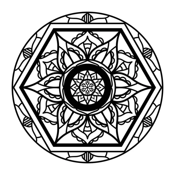 Mandalas Para Colorear Libro Adornos Decorativos Redondos — Vector de stock