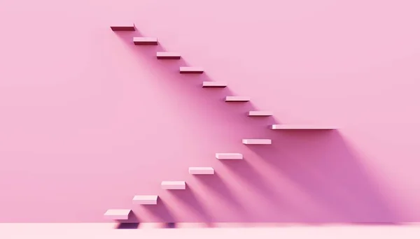廊下の抽象的な階段 3Dレンダリング — ストック写真