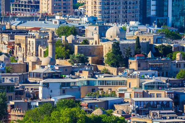 Baku Ázerbájdžán Května 2022 Pohled Staré Město Baku — Stock fotografie