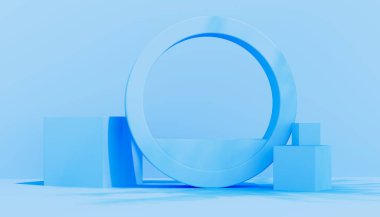 Üç boyutlu şekillerin soyut arkaplanı. Sunum için uygun. 3d oluşturma