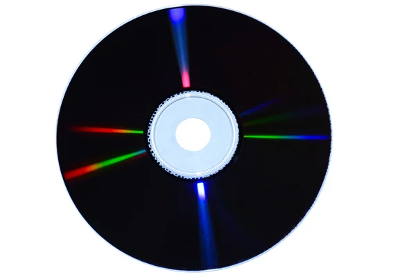 Black CD-ROM on a white background — Stock Photo, Image