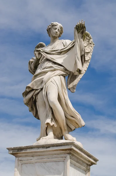 Engel standbeeld, castel sant'angelo, rome, Italië Rechtenvrije Stockafbeeldingen