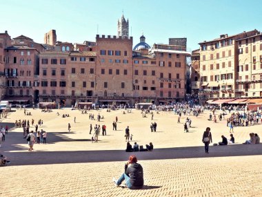 Piazza del campo Siena, İtalya