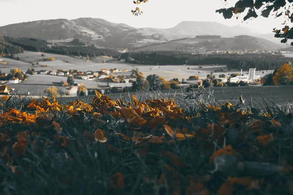 Herbstliche Landschaft Den Bergen Österreichs — Stockfoto
