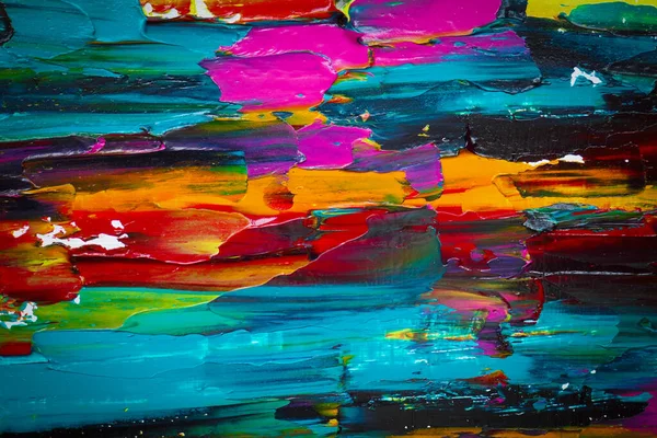 Abstrato Fundo Multicolorido Brilhante Com Traços Pintura — Fotografia de Stock