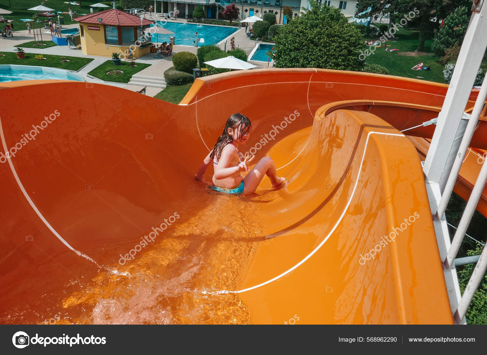 orange water slides