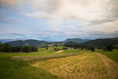 Austria, Fladnitz an der Teichalm. Beautiful mountains and fields, summer in Austria. Tourism and hiking in Styria.