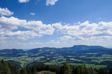 Austria, Fladnitz an der Teichalm. Beautiful mountains and fields, summer in Austria. Tourism and hiking in Styria.