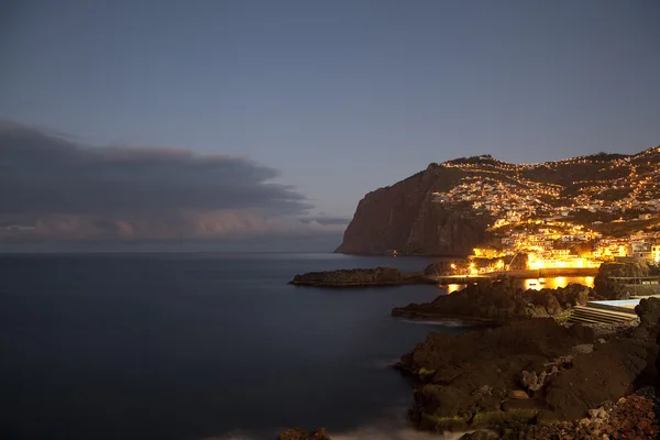 Cabo girao klif ocean widok, camara de lobos miasta, w pobliżu miasta funchal, — Zdjęcie stockowe