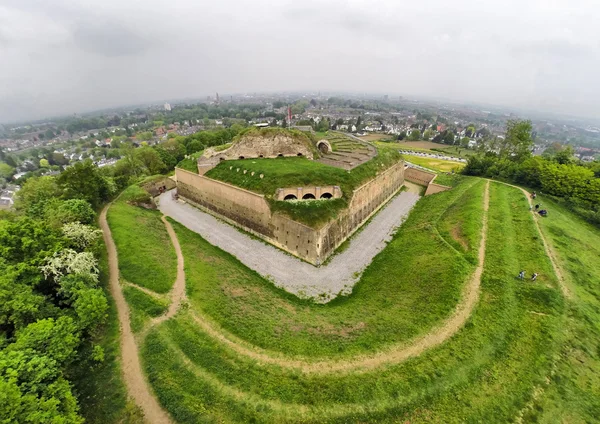 Flygfoto på fort St pieter i maastricht — Stockfoto