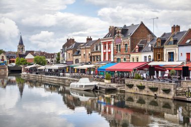 Belu embankment in Amiens, France clipart
