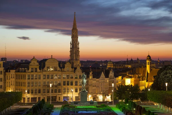 Cityscape of Brussels from Monts des Arts — Stock Photo, Image