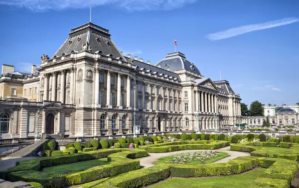 O Palácio Real no centro de Bruxelas — Fotografia de Stock