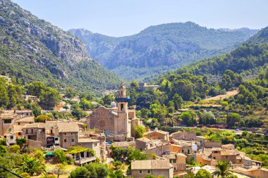 Mountain village Valldemosa in Mallorca clipart