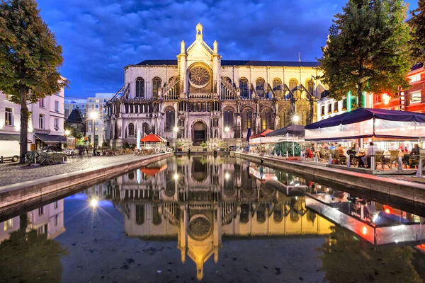 Katedrála sainte catherine v Bruselu — Stock fotografie