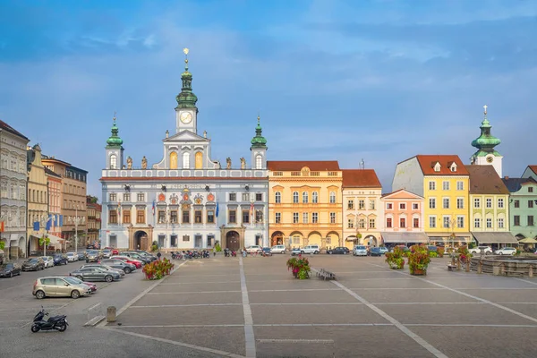 Ceske Budejovice Τσεχία Ιστορικό Δημαρχείο Που Βρίσκεται Στην Πλατεία Namesti — Φωτογραφία Αρχείου