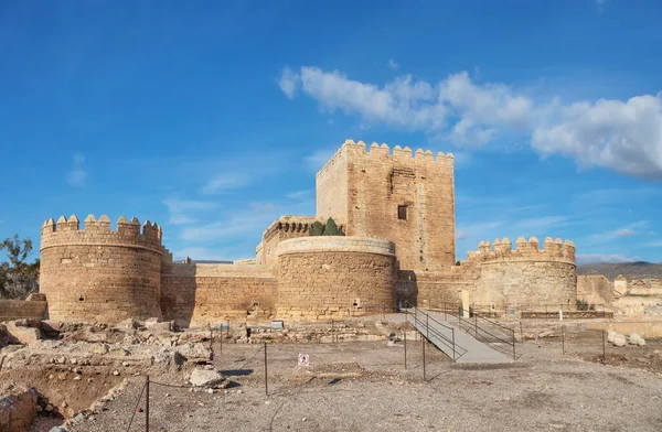 Średniowiecznej Mauretańskiej Twierdzy Alcazaba Almeria Andaluzja Południowa Hiszpania — Zdjęcie stockowe