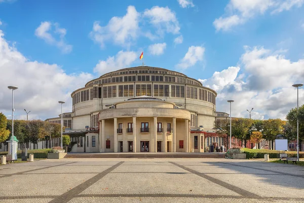 Hala Stulecia Centennial Hall Wroclaw Polonya Daki Ünlü Tarihi Bina — Stok fotoğraf
