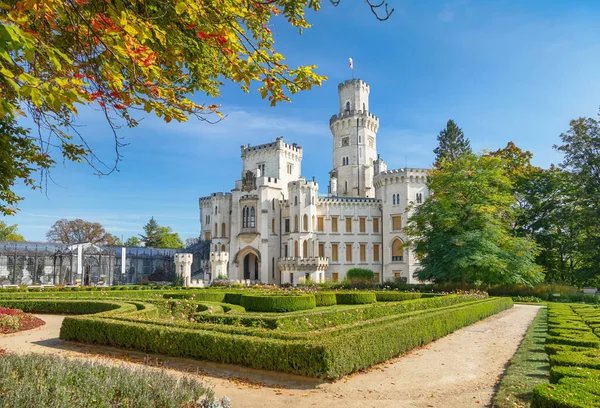 Castillo Hluboka Nad Vltavou Otoño Chequia — Foto de Stock