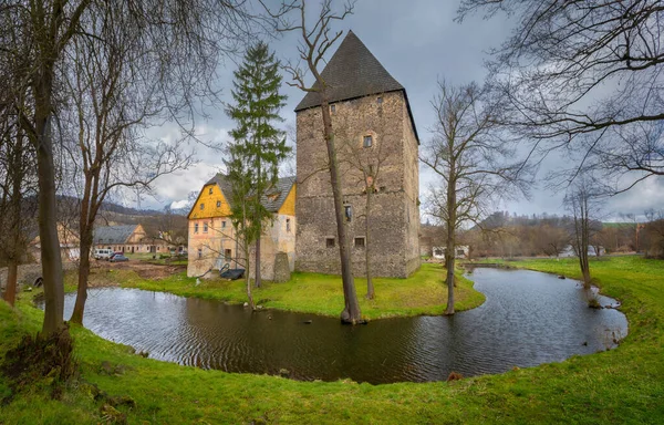 Tour Ducale Siedlecin Monument Médiéval Vieux 700 Ans Près Jelenia — Photo