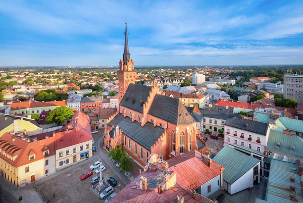 Luftaufnahme Der Kathedrale Der Heiligen Familie Tarnow Polen — Stockfoto